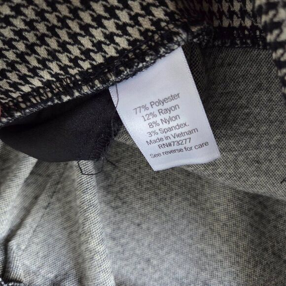 EUC NINE WEST HOUNDSTOOTH CURVY RELAXED CROP PANTS SIZE LARGE - Picture 11 of 14